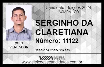 Candidato SERGINHO DA CLARETIANA 2024 - IACIARA - Eleições