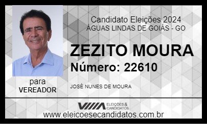 Candidato ZEZITO MOURA 2024 - ÁGUAS LINDAS DE GOIÁS - Eleições