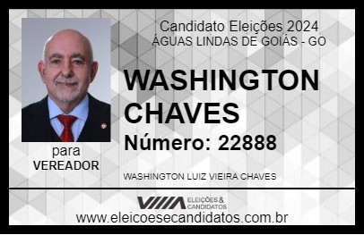 Candidato WASHINGTON CHAVES 2024 - ÁGUAS LINDAS DE GOIÁS - Eleições