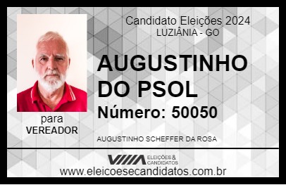 Candidato AUGUSTINHO DO PSOL 2024 - LUZIÂNIA - Eleições