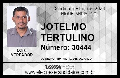 Candidato JOTELMO TERTULINO 2024 - NIQUELÂNDIA - Eleições