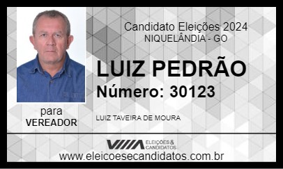 Candidato LUIZ PEDRÃO 2024 - NIQUELÂNDIA - Eleições