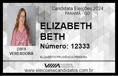 Candidato ELIZABETH BETH 2024 - PANAMÁ - Eleições