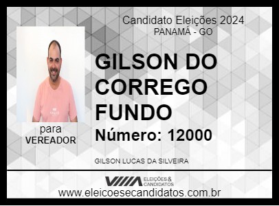 Candidato GILSON DO CORREGO FUNDO 2024 - PANAMÁ - Eleições