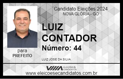 Candidato LUIZ CONTADOR 2024 - NOVA GLÓRIA - Eleições