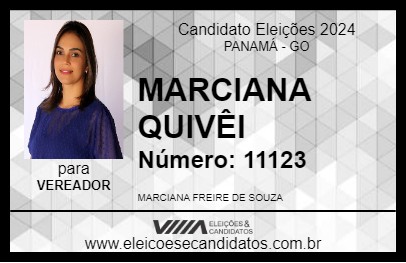 Candidato MARCIANA QUIVÊI 2024 - PANAMÁ - Eleições