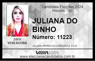 Candidato JULIANA DO BINHO 2024 - PANAMÁ - Eleições