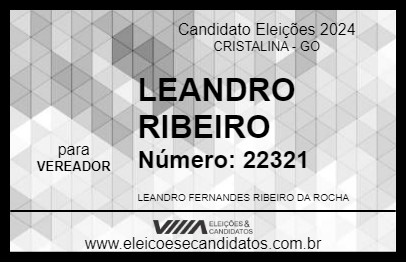 Candidato LEANDRO RIBEIRO 2024 - CRISTALINA - Eleições