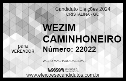 Candidato WEZIM CAMINHONEIRO 2024 - CRISTALINA - Eleições