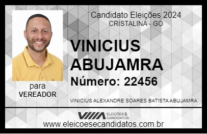 Candidato VINICIUS ABUJAMRA 2024 - CRISTALINA - Eleições