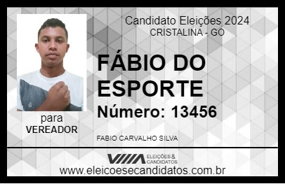 Candidato FÁBIO DO ESPORTE 2024 - CRISTALINA - Eleições