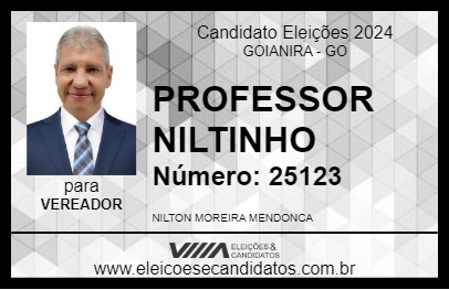 Candidato PROFESSOR NILTINHO 2024 - GOIANIRA - Eleições