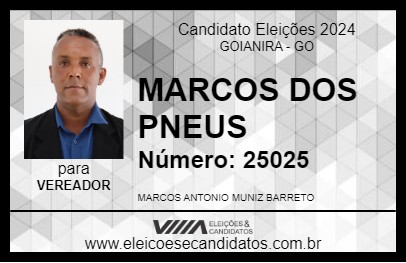 Candidato MARCOS DOS PNEUS 2024 - GOIANIRA - Eleições