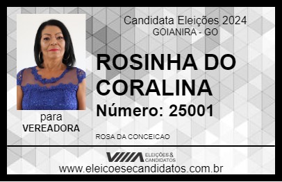 Candidato ROSINHA DO CORALINA 2024 - GOIANIRA - Eleições