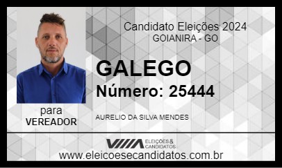 Candidato GALEGO 2024 - GOIANIRA - Eleições