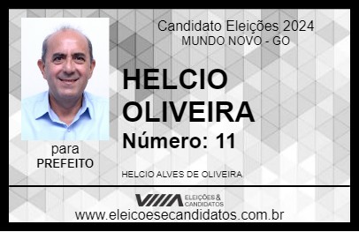 Candidato HELCIO OLIVEIRA 2024 - MUNDO NOVO - Eleições