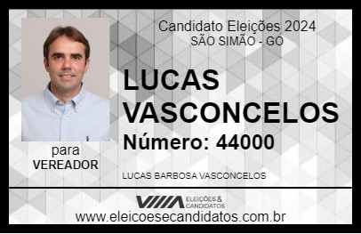 Candidato LUCAS VASCONCELOS 2024 - SÃO SIMÃO - Eleições