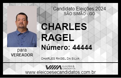 Candidato CHARLES RAGEL 2024 - SÃO SIMÃO - Eleições