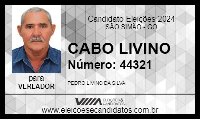 Candidato CABO LIVINO 2024 - SÃO SIMÃO - Eleições