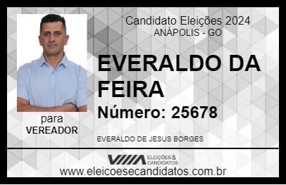 Candidato EVERALDO DA FEIRA 2024 - ANÁPOLIS - Eleições