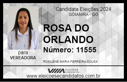 Candidato ROSA DO ORLANDO 2024 - GOIANIRA - Eleições