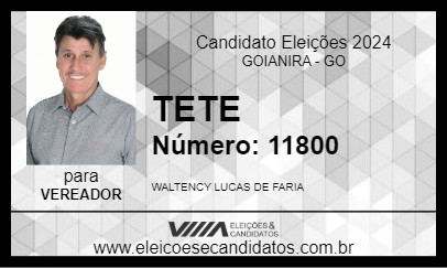 Candidato TETE 2024 - GOIANIRA - Eleições