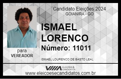 Candidato ISMAEL LORENCO 2024 - GOIANIRA - Eleições