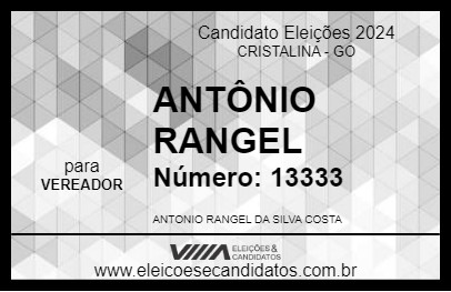 Candidato ANTÔNIO RANGEL 2024 - CRISTALINA - Eleições