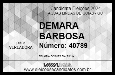 Candidato DEMARA BARBOSA 2024 - ÁGUAS LINDAS DE GOIÁS - Eleições