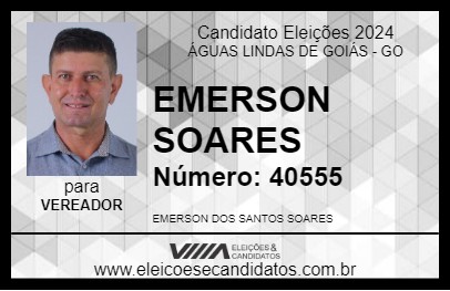 Candidato EMERSON SOARES 2024 - ÁGUAS LINDAS DE GOIÁS - Eleições