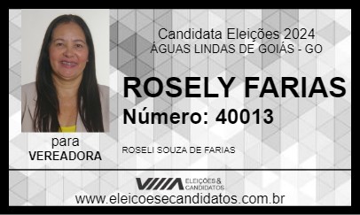 Candidato ROSELY FARIAS 2024 - ÁGUAS LINDAS DE GOIÁS - Eleições