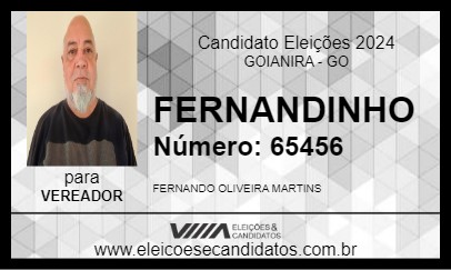 Candidato FERNANDINHO 2024 - GOIANIRA - Eleições