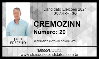 Candidato CREMOZINN 2024 - GOIANIRA - Eleições