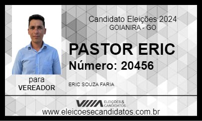 Candidato PASTOR ERIC 2024 - GOIANIRA - Eleições