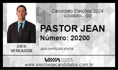 Candidato PASTOR JEAN 2024 - GOIANIRA - Eleições