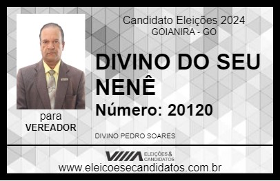 Candidato DIVINO DO SEU NENÊ 2024 - GOIANIRA - Eleições