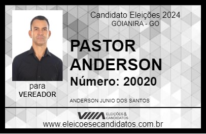 Candidato PASTOR ANDERSON 2024 - GOIANIRA - Eleições