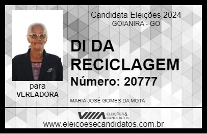 Candidato DI DA RECICLAGEM 2024 - GOIANIRA - Eleições