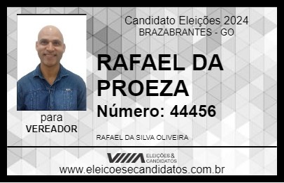 Candidato RAFAEL DA PROEZA 2024 - BRAZABRANTES - Eleições