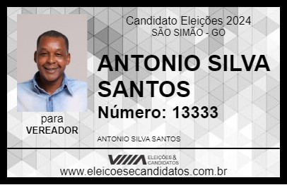 Candidato ANTONIO SILVA SANTOS 2024 - SÃO SIMÃO - Eleições