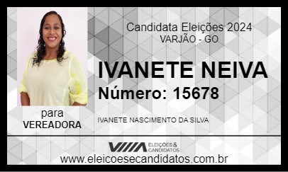 Candidato IVANETE NEIVA 2024 - VARJÃO - Eleições