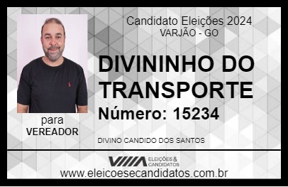 Candidato DIVININHO DO TRANSPORTE 2024 - VARJÃO - Eleições