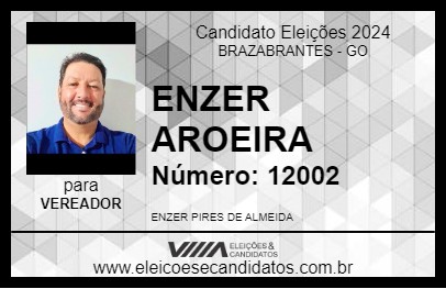 Candidato ENZER AROEIRA 2024 - BRAZABRANTES - Eleições