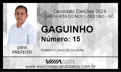 Candidato GAGUINHO 2024 - SANTA RITA DO NOVO DESTINO - Eleições