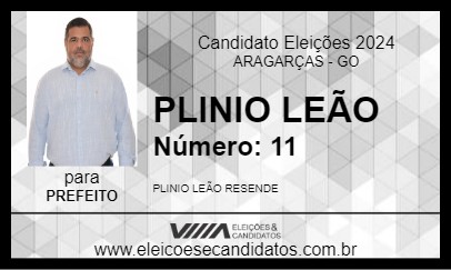 Candidato PLINIO LEÃO 2024 - ARAGARÇAS - Eleições