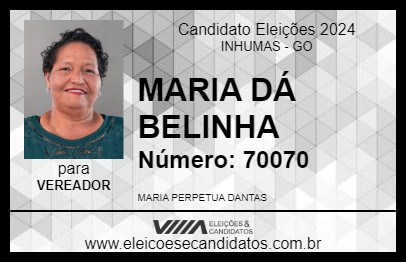 Candidato MARIA DÁ BELINHA 2024 - INHUMAS - Eleições