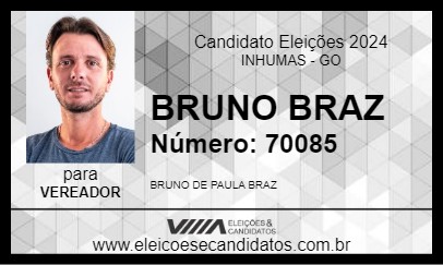 Candidato BRUNO BRAZ 2024 - INHUMAS - Eleições