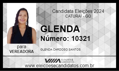 Candidato GLENDA 2024 - CATURAÍ - Eleições