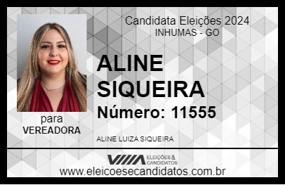 Candidato ALINE SIQUEIRA 2024 - INHUMAS - Eleições