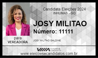 Candidato JOSY MILITAO 2024 - INHUMAS - Eleições